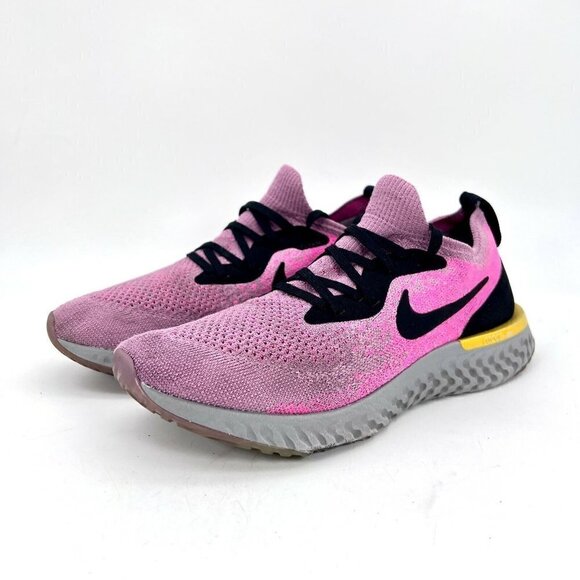 Nike Epic React Flyknit Plum Dust Black Pink Running Women Shoes AQ0070-500 Sz 7 - Picture 1 of 12